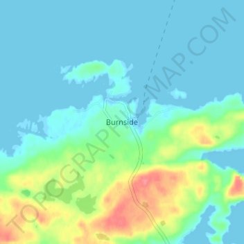 Burnside地形图、海拔、地势