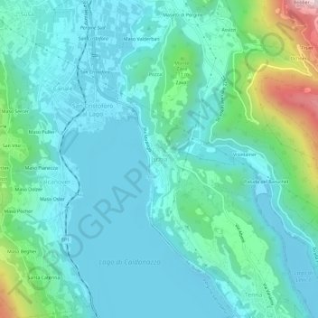 Ischia地形图、海拔、地势