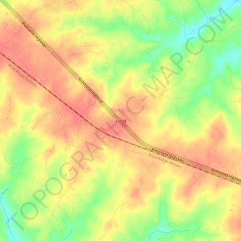 Flood地形图、海拔、地势