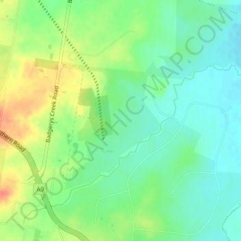 Bradfield地形图、海拔、地势