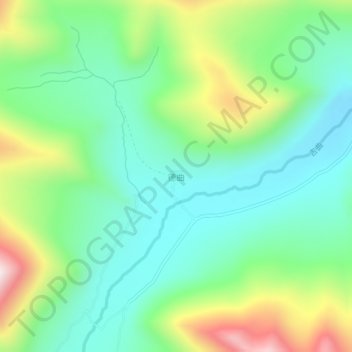 德曲地形图、海拔、地势