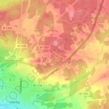 Slagtofta地形图、海拔、地势