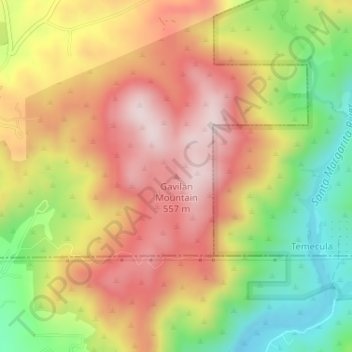 Gavilan Mountain地形图、海拔、地势