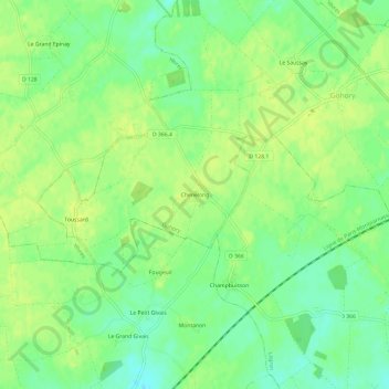 Chenelong地形图、海拔、地势