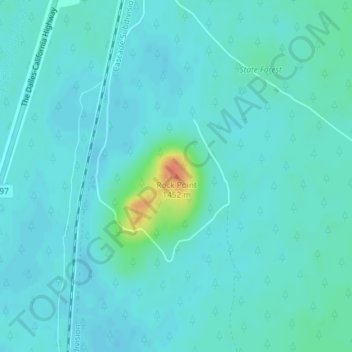 Rock Point地形图、海拔、地势
