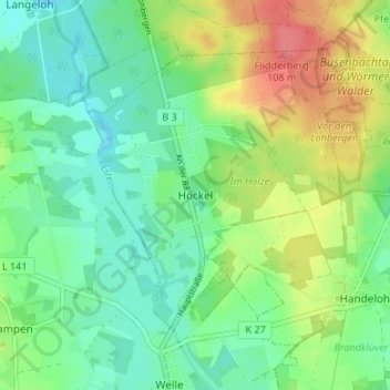 Höckel地形图、海拔、地势