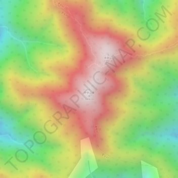 脈脈山南峰地形图、海拔、地势