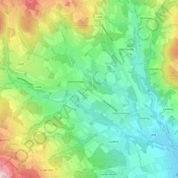 Obersaifen地形图、海拔、地势