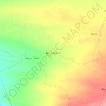 Barro Branco地形图、海拔、地势