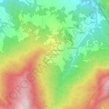 Rovinaglia地形图、海拔、地势