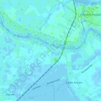Dammsdeich地形图、海拔、地势