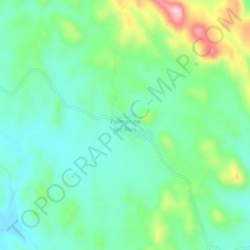 Palmar de los Ríos地形图、海拔、地势