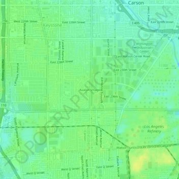 Avalon Village地形图、海拔、地势