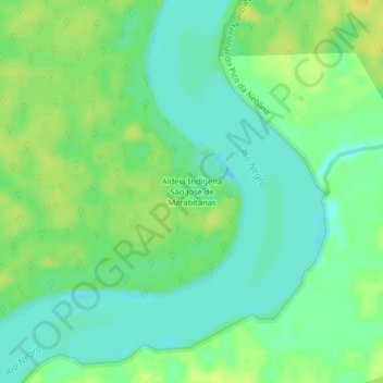 Aldeia Indígena São José de Marabitanas地形图、海拔、地势