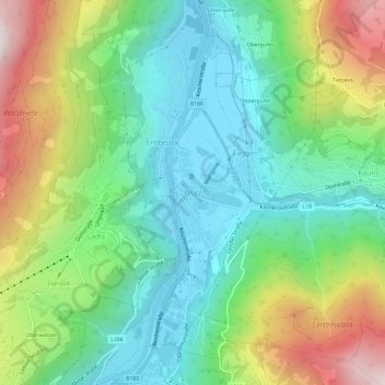 Prutz地形图、海拔、地势