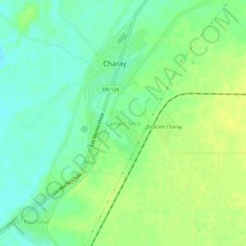 Campo Seco地形图、海拔、地势