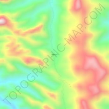 Pacay地形图、海拔、地势