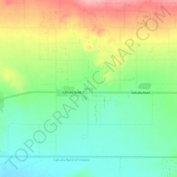Anza地形图、海拔、地势