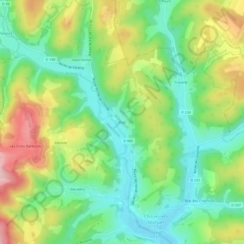 Buis地形图、海拔、地势