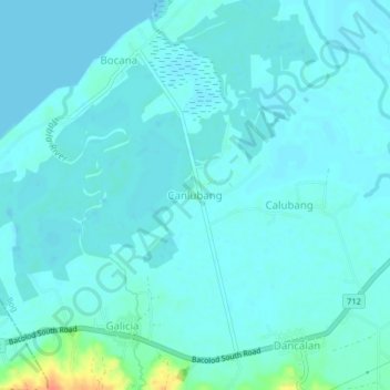Canlubang地形图、海拔、地势