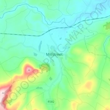 Millstreet地形图、海拔、地势
