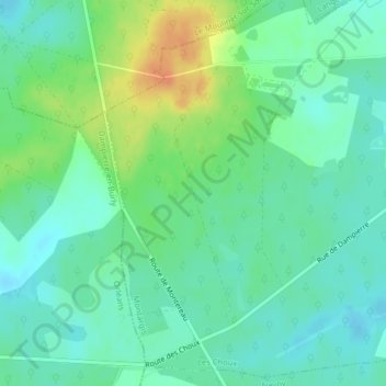 La Jarriere地形图、海拔、地势