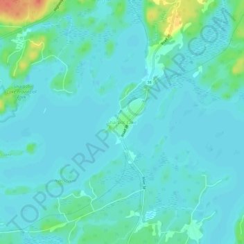 Sharbot Lake地形图、海拔、地势