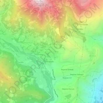 Vico Canavese地形图、海拔、地势