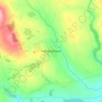 Aghabullogue地形图、海拔、地势
