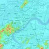 杭州市地形图、海拔、地势