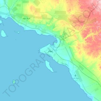 Neom地形图、海拔、地势