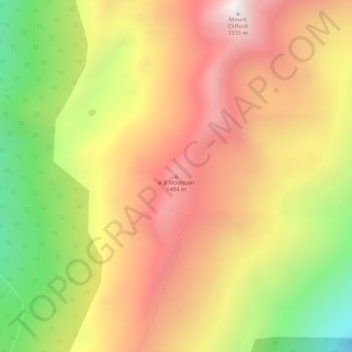 A B Mountain地形图、海拔、地势