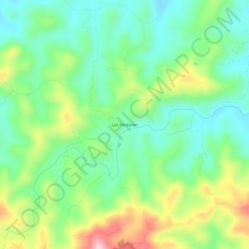 Los Pantanos地形图、海拔、地势