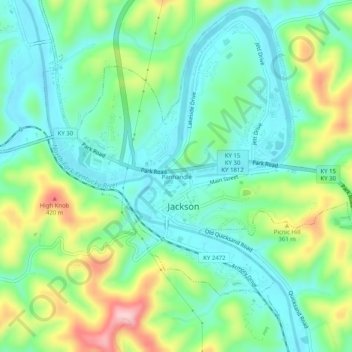 Panhandle地形图、海拔、地势