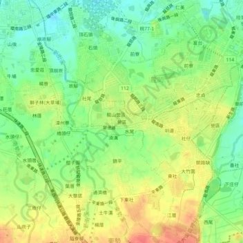營區地形图、海拔、地势