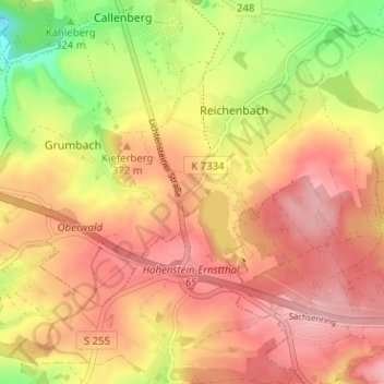 Obercallenberg地形图、海拔、地势