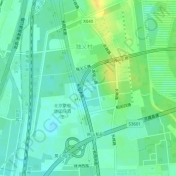 高佃一村地形图、海拔、地势