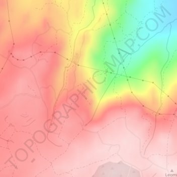 Serra de Leomil地形图、海拔、地势