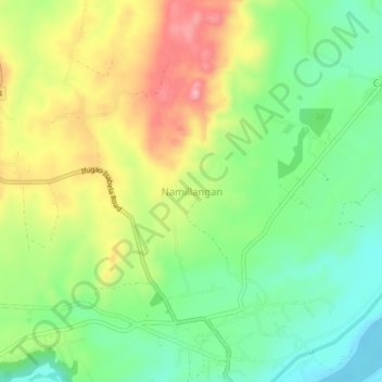 Namillangan地形图、海拔、地势