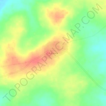 Adawa地形图、海拔、地势