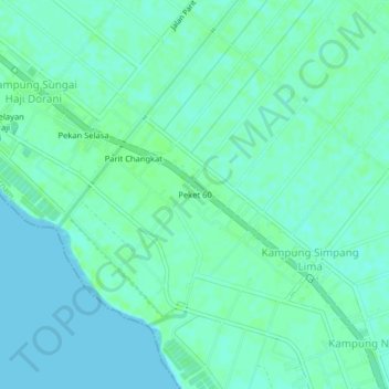 Peket 60地形图、海拔、地势
