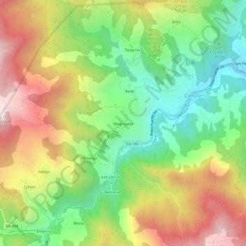 Mogrovejo地形图、海拔、地势