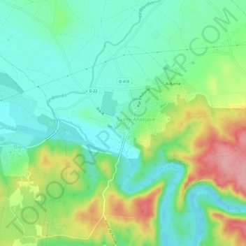 Russan地形图、海拔、地势