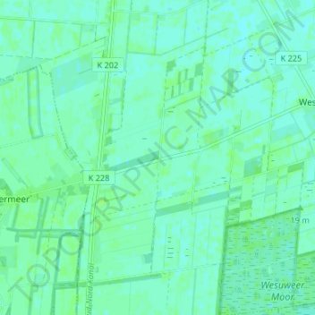 Wesuwemoor地形图、海拔、地势