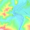 塔公地形图、海拔、地势