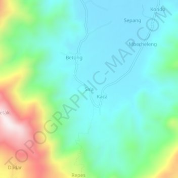 Sa'a地形图、海拔、地势