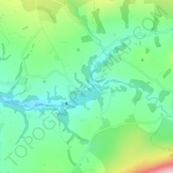 Abbeystead地形图、海拔、地势