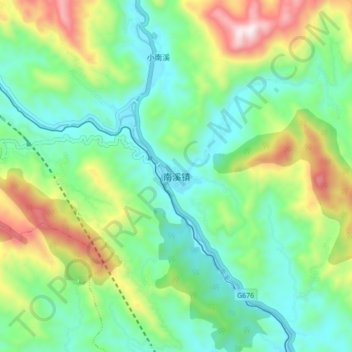 南溪镇地形图、海拔、地势