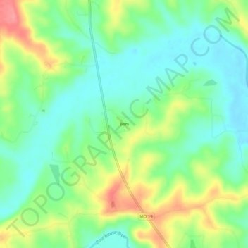 Bem地形图、海拔、地势