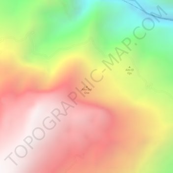 Alto Del Oso地形图、海拔、地势